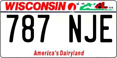 WI license plate 787NJE