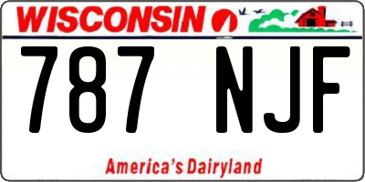 WI license plate 787NJF
