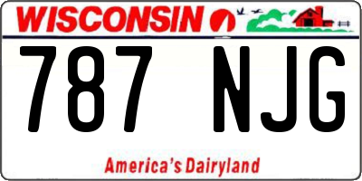 WI license plate 787NJG
