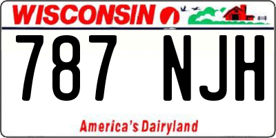 WI license plate 787NJH