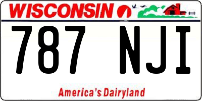 WI license plate 787NJI