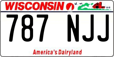 WI license plate 787NJJ