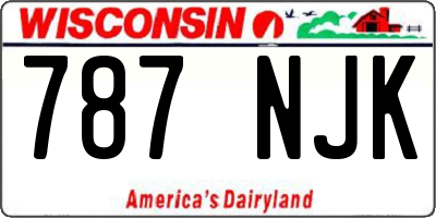 WI license plate 787NJK