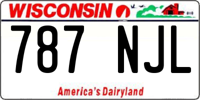 WI license plate 787NJL