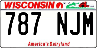WI license plate 787NJM