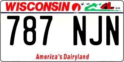 WI license plate 787NJN
