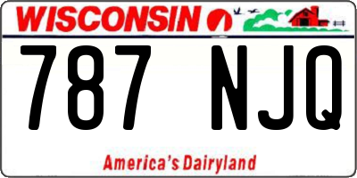 WI license plate 787NJQ