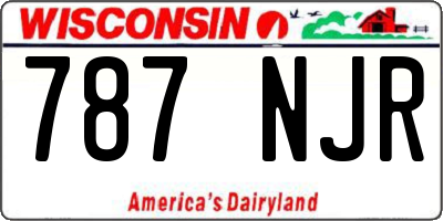 WI license plate 787NJR