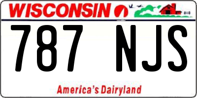 WI license plate 787NJS