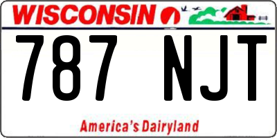 WI license plate 787NJT