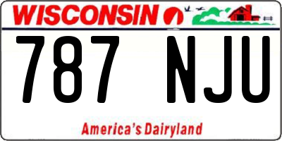 WI license plate 787NJU