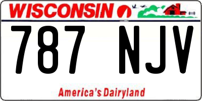 WI license plate 787NJV