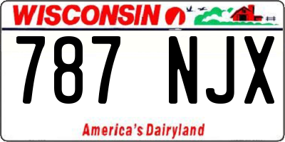 WI license plate 787NJX