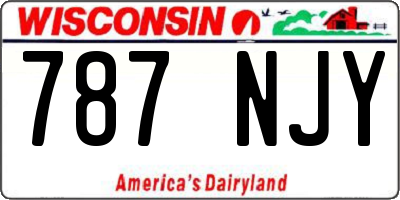 WI license plate 787NJY