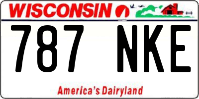 WI license plate 787NKE