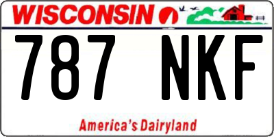 WI license plate 787NKF