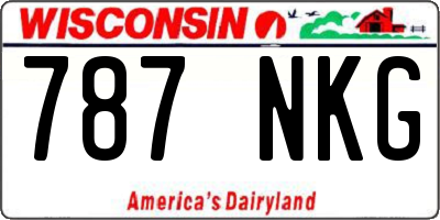 WI license plate 787NKG