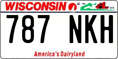 WI license plate 787NKH