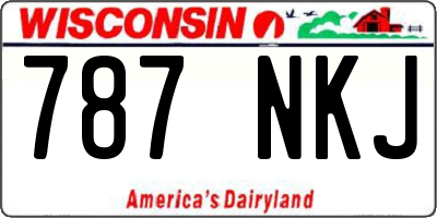 WI license plate 787NKJ