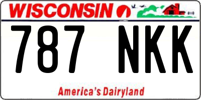 WI license plate 787NKK