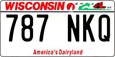WI license plate 787NKQ