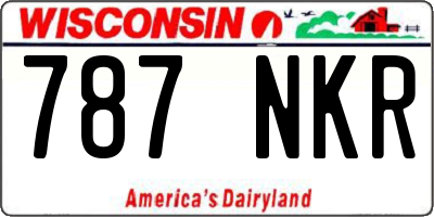 WI license plate 787NKR