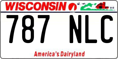 WI license plate 787NLC