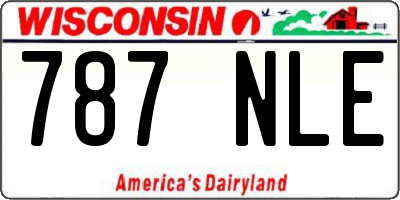 WI license plate 787NLE