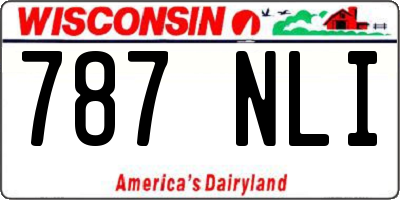 WI license plate 787NLI
