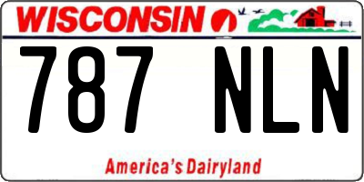 WI license plate 787NLN
