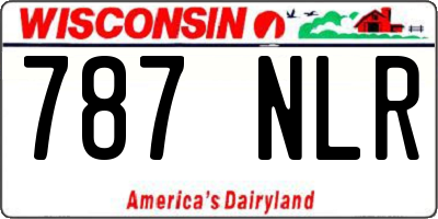 WI license plate 787NLR
