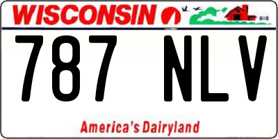 WI license plate 787NLV