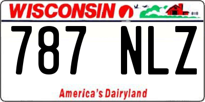 WI license plate 787NLZ