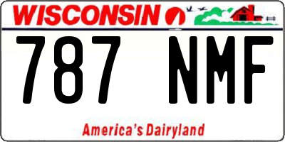 WI license plate 787NMF