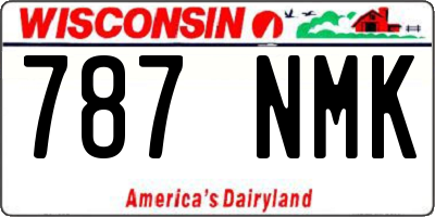 WI license plate 787NMK