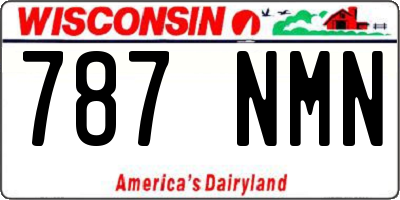 WI license plate 787NMN