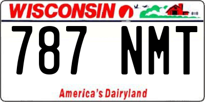 WI license plate 787NMT