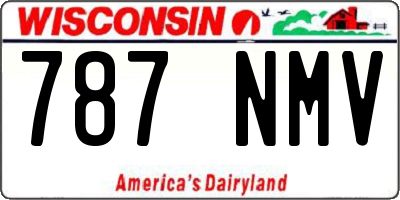 WI license plate 787NMV
