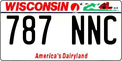 WI license plate 787NNC