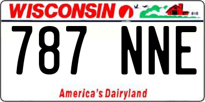WI license plate 787NNE