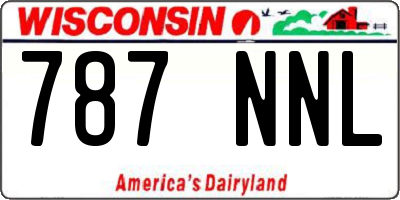 WI license plate 787NNL