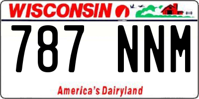WI license plate 787NNM