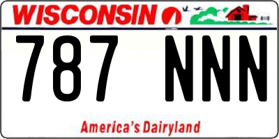 WI license plate 787NNN