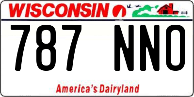 WI license plate 787NNO
