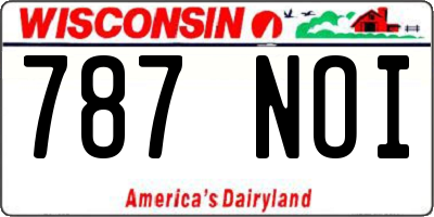 WI license plate 787NOI
