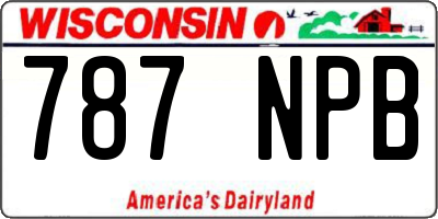 WI license plate 787NPB
