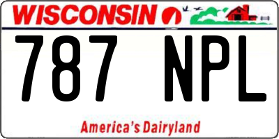 WI license plate 787NPL