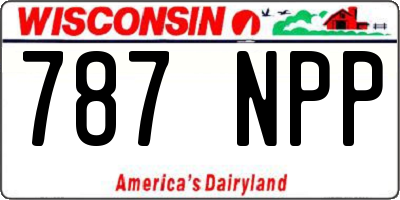 WI license plate 787NPP