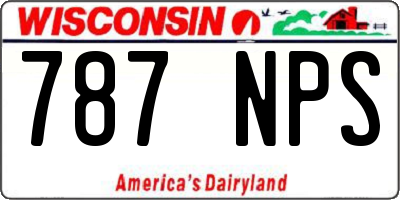 WI license plate 787NPS
