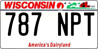 WI license plate 787NPT